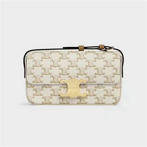 celine bag triomphe white|celine shoulder bag triomphe.